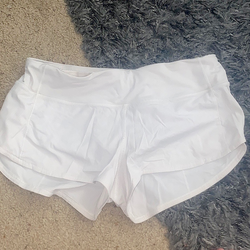 White Lululemon shorts